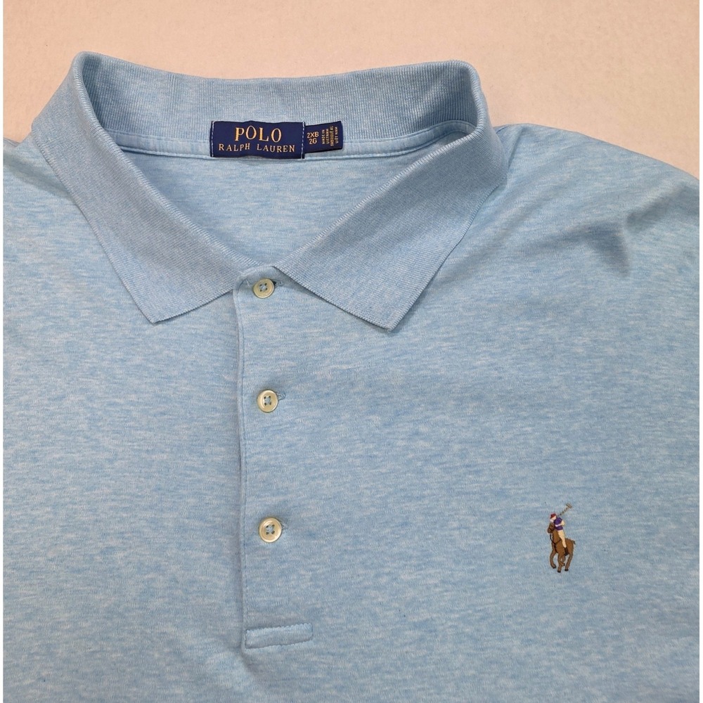 Polo by Ralph Lauren Light Blue Heather Men's Polo Shirt